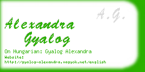 alexandra gyalog business card